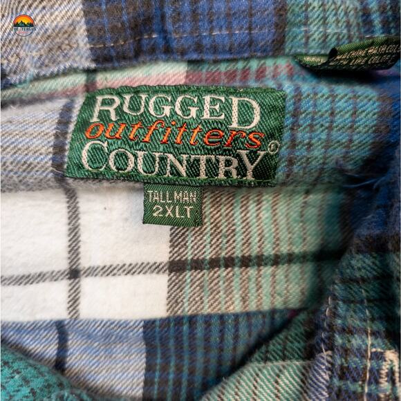 Rugged Outfitters Country Button-Up Shirt Multicolor Plaid Pearl Snap Men's 2XLT - Picture 7 of 9